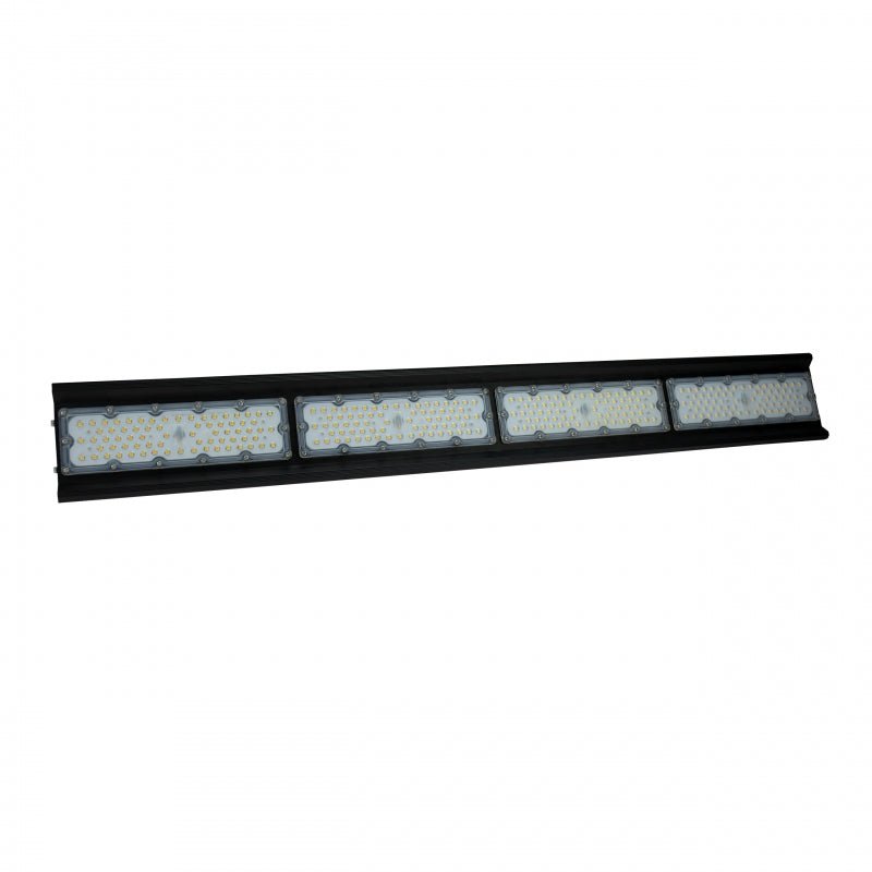 Spectrum Halls Line LED pendant lamp 200W black, 4000K, 30000 lumens, dimmable, IP66, 90° angle, industrial lighting