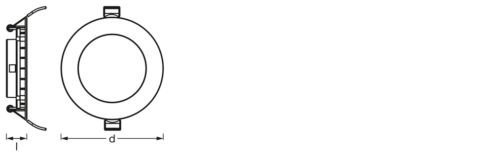 Schlanker LED Einbaustrahler Weiß 8W 4000K 550 Lumen 110° Ausschnitt 105mm Ø120mm