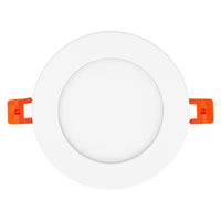 Slim LED Downlight Recessed White 8W 550 lumens 6500K 110° cutout 105mm 120mm bezel