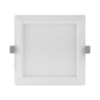 Slim LED Downlight SQ210 18W 1530 lumens 3000K Warm White, 120D square design for modern ceilings