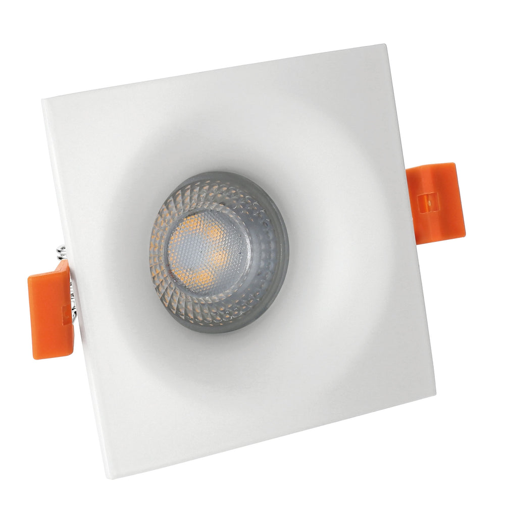 Spectrum Fiale V GU10 square white LED recessed spotlight - 250V, aluminum, IP20, GU10 socket, 17000h lifespan