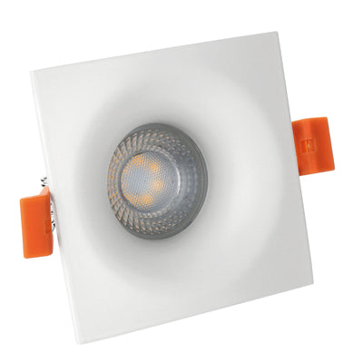 Spectrum LED FIALE V GU10 recessed light, square 85mm White, aluminum housing, IP20 indoor use