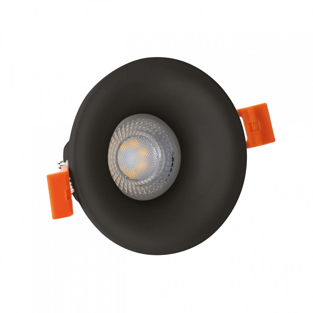 Spectrum LED GU10 recessed round luminaire Black, 85mm diameter, aluminum housing, IP20, 250V CE certified