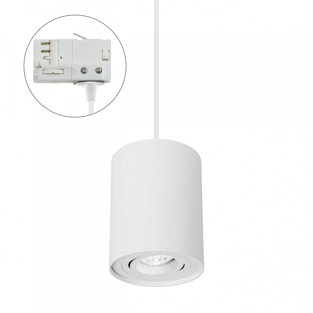 Spectrum CHLOE GU10 weiß 3-Phasen-Schiene, verstellbar, IP20 Aluminiumgehäuse 250V, Innengebrauch 93x124 mm
