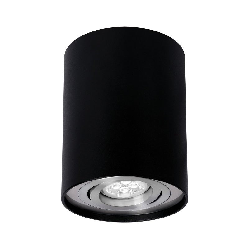 Verstellbarer LED-Spot GU10 schwarz/silber, IP20, von Spectrum, Aluminiumgehäuse, 250V, für Innenanwendungen