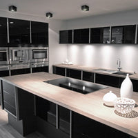 Spectrum CHLOE GU10 schwarze/silberne verstellbare LED-Spot, quadratisch, IP20, Aluminiumgehäuse, 17000 Stunden Lebensdauer