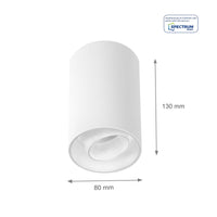 Spectrum Chloe Spot GU10 Weiß verstellbar IP20 - ideal für Innenbeleuchtung - energiesparendes und nachhaltiges Design