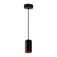 Spectrum LED GU10 Hängeleuchte schwarz mit Gold, IP20, 4000K, strapazierfähiges Aluminiumgehäuse, 250V, ideale Innenbeleuchtung