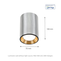 Spectrum Chloe Mini P20 LED-Spot silber 4000K 250V, GU10, 17000 Stunden Lebensdauer, IP20, Oberflächenmontage