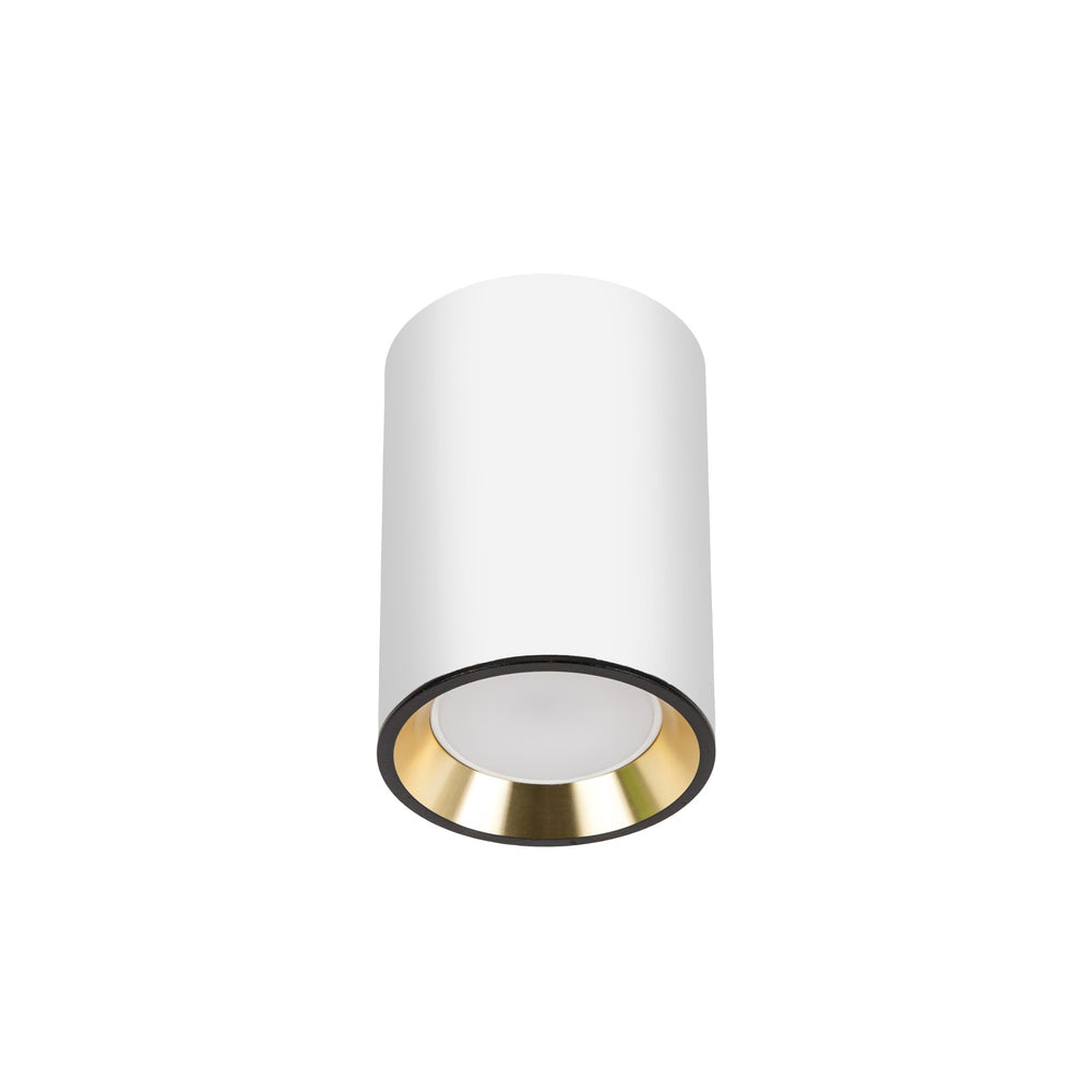Spectrum CHLOE MINI LED Deckenstrahler, 1x GU10 Fassung, Aufbau, Weiß/Gold, IP20 Aluminium
