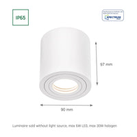 Chloe GU10 runde weiße LED-Spot von Spectrum mit IP65 für innen/außen, langlebige Beleuchtung, 17000 Stunden Lebensdauer