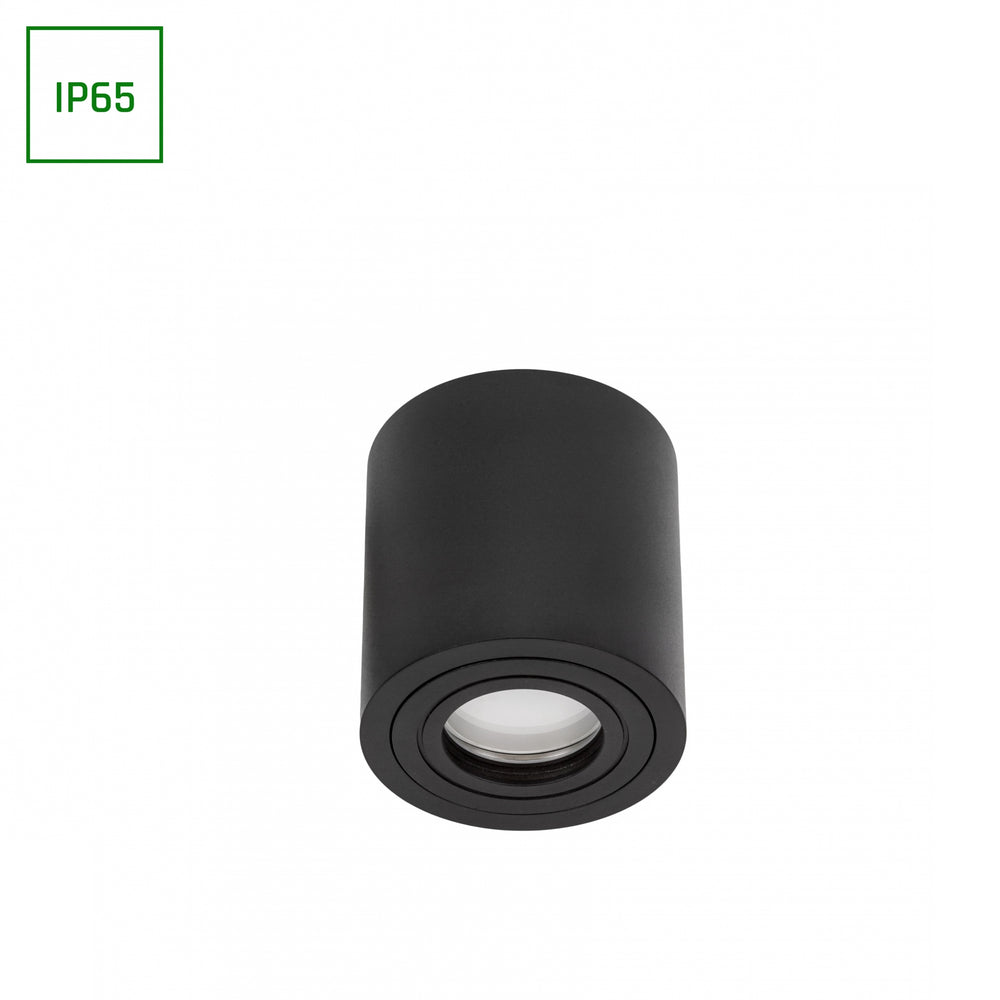 Spectrum CHLOE GU10 IP65 runder schwarzer LED-Spot für den Innenbereich, Aluminiumgehäuse, 250V, 17000 Lumen, Oberflächenmontage