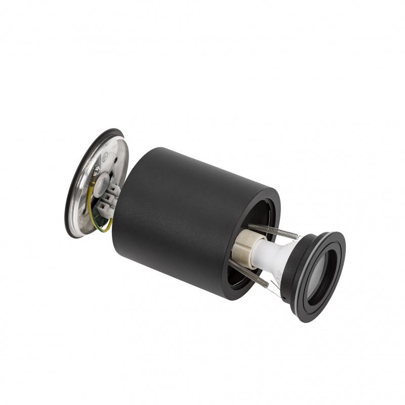 Spectrum CHLOE GU10 IP65 runder schwarzer LED-Spot für den Innenbereich, Aluminiumgehäuse, 250V, 17000 Lumen, Oberflächenmontage