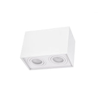 Spectrum verstellbarer GU10-Spot rechteckig weiß, IP20 innen, Aluminiumgehäuse, 250V, 17000h Lebensdauer