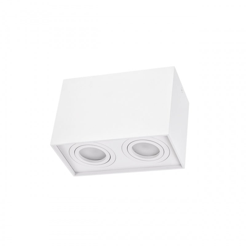 Spectrum verstellbarer GU10-Spot rechteckig weiß, IP20 innen, Aluminiumgehäuse, 250V, 17000h Lebensdauer