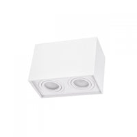 Spectrum verstellbarer GU10-Spot rechteckig weiß, IP20 innen, Aluminiumgehäuse, 250V, 17000h Lebensdauer