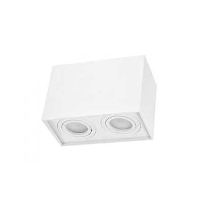 Spectrum verstellbarer GU10-Spot rechteckig weiß, IP20 innen, Aluminiumgehäuse, 250V, 17000h Lebensdauer