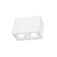 Spectrum verstellbarer GU10-Spot rechteckig weiß, IP20 innen, Aluminiumgehäuse, 250V, 17000h Lebensdauer