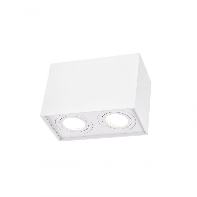 Spectrum verstellbarer GU10-Spot rechteckig weiß, IP20 innen, Aluminiumgehäuse, 250V, 17000h Lebensdauer