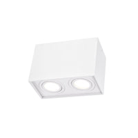 Spectrum verstellbarer GU10-Spot rechteckig weiß, IP20 innen, Aluminiumgehäuse, 250V, 17000h Lebensdauer