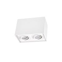 Spectrum verstellbarer GU10-Spot rechteckig weiß, IP20 innen, Aluminiumgehäuse, 250V, 17000h Lebensdauer