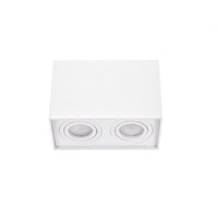 Spectrum verstellbarer GU10-Spot rechteckig weiß, IP20 innen, Aluminiumgehäuse, 250V, 17000h Lebensdauer
