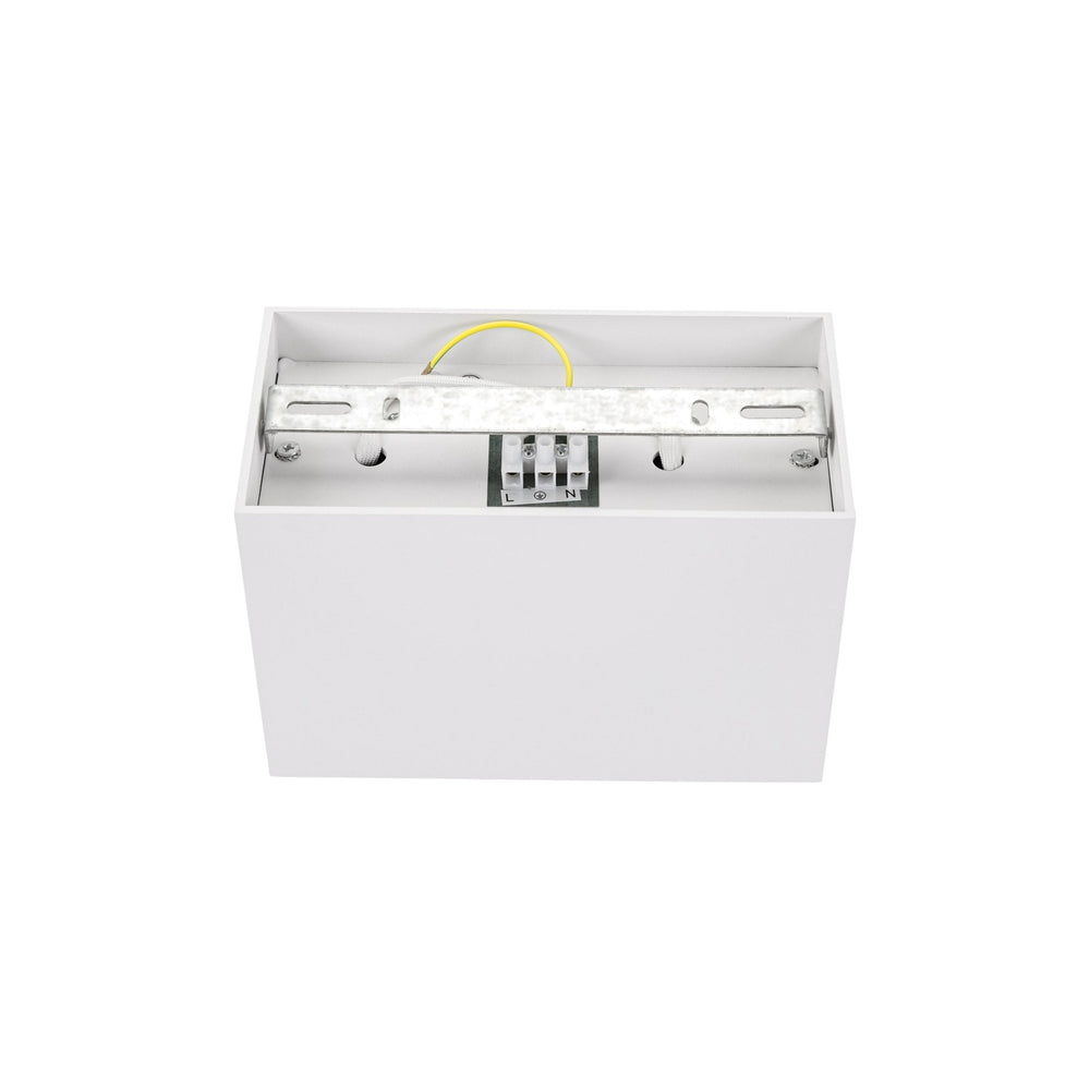 Spectrum verstellbarer GU10-Spot rechteckig weiß, IP20 innen, Aluminiumgehäuse, 250V, 17000h Lebensdauer