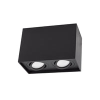 Spektrum Chloe Duo 2xGU10 IP20 schwarze verstellbare Spot, Aluminiumgehäuse, 250V, Innenbereich