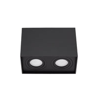 Spektrum Chloe Duo 2xGU10 IP20 schwarze verstellbare Spot, Aluminiumgehäuse, 250V, Innenbereich