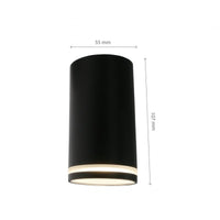 Chloe Ring Aufputz GU10 230V LED-Spot Schwarz Spectrum - IP20, Aluminiumgehäuse, Oberflächenmontage