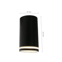 Chloe Ring Aufputz GU10 230V LED-Spot Schwarz Spectrum - IP20, Aluminiumgehäuse, Oberflächenmontage