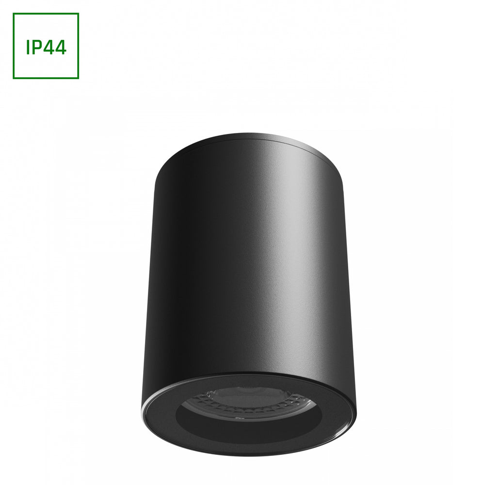 Spectrum CHLOE GU10 250V IP44 schwarze LED-Downlight, 70x90mm, Alugehäuse, wasserdicht, Innenbereich, einfache Installation