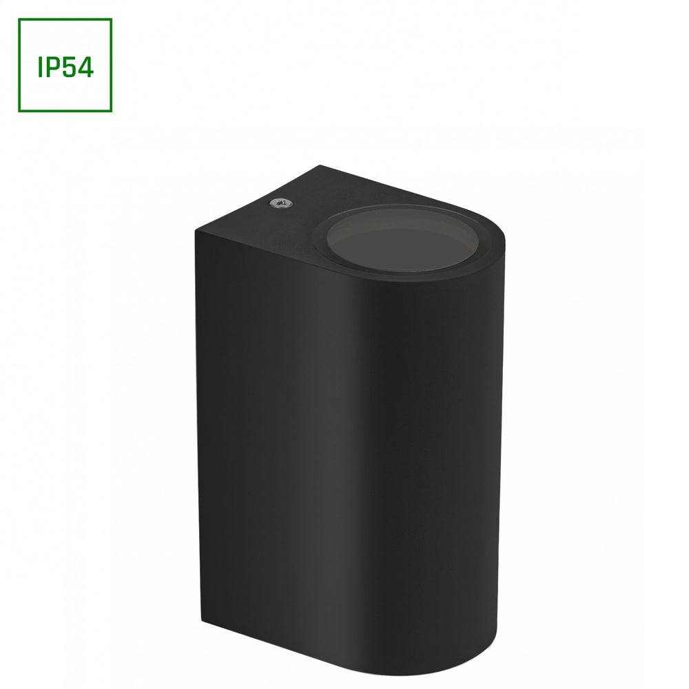 Spectrum LED GU10 Wall Sconce Black, 2x6W, 250V, IP54 Outdoor Indoor Bidirectional 150x73x95mm