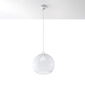Sollux Lighting BALL Hängelampe, transparenter Schirm, 220-240V, IP20, CE RoHS, Aluminium Messingoptik