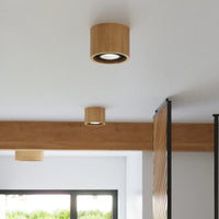 Sollux Lighting BASIC 2 LED Deckenstrahler, Naturholz, IP20, 220-240V, max. 50W, CE RoHS