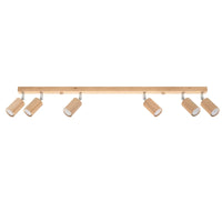 Sollux Lighting BERG 6 LED ceiling spotlight, natural wood, IP20, 220-240V, max 50W, CE RoHS