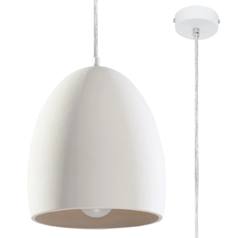 Sollux Lighting Flawiusz ceramic pendant lamp, LED compatible, IP20, 220-240V, 50W max, Matte Gold finish