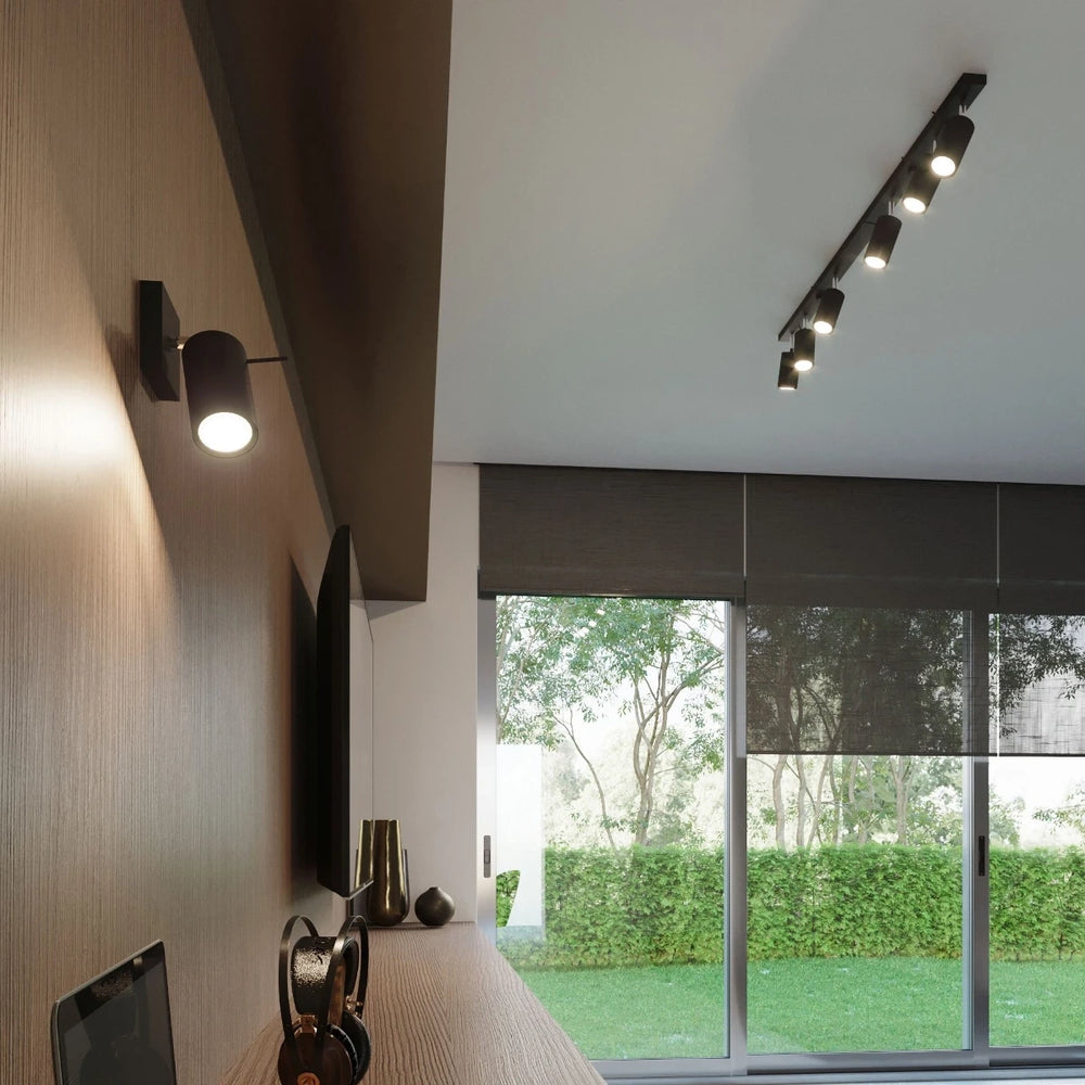 Sollux Lighting LED ceiling spotlight Black RING, 4 x GU10 fittings, IP20, aluminium, CE RoHS
