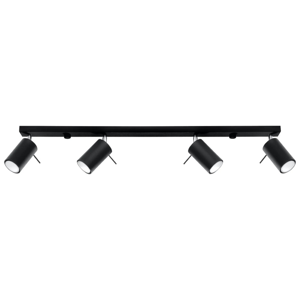 Sollux Lighting LED ceiling spotlight Black RING, 4 x GU10 fittings, IP20, aluminium, CE RoHS