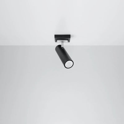 Sollux Lighting LED Deckenstrahler Schwarz Silber, 1x GU10, 220-240V, IP20, Aluminium, CE RoHS