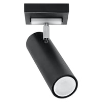 Sollux Lighting LED ceiling spotlight Black Silver, 1x GU10, 220-240V, IP20, Aluminium, CE RoHS