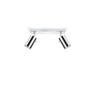 Sollux Lighting LED ceiling spotlight chrome ring, 2x GU10, IP20, aluminum, CE RoHS