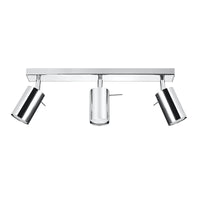 Sollux Lighting LED ceiling spotlight chrome ring, 3x GU10, 220-240V, IP20, aluminium, CE RoHS