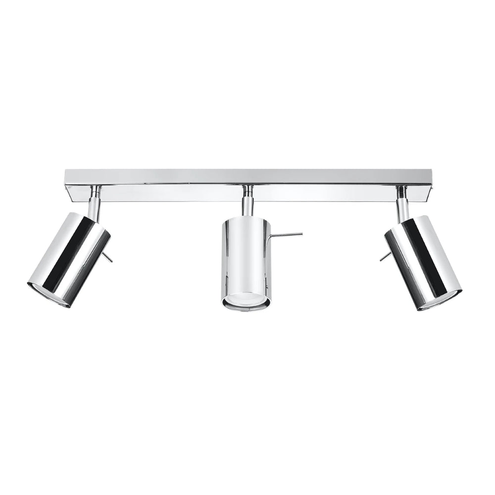 Sollux Lighting LED ceiling spotlight chrome ring, 3x GU10, 220-240V, IP20, aluminium, CE RoHS