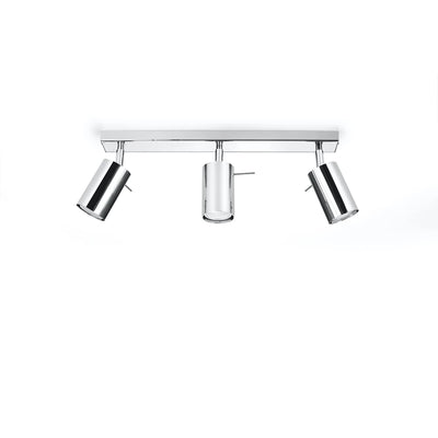 Sollux Lighting LED Deckenstrahler Chromring, 3x GU10, 220-240V, IP20, Aluminium, CE RoHS