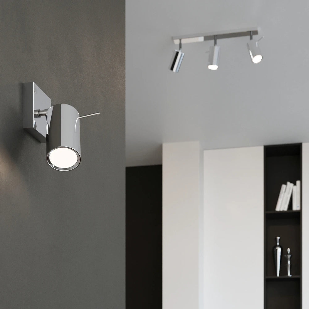 Sollux Lighting LED ceiling spotlight chrome ring, 6x GU10 fittings, IP20, aluminium, CE RoHS