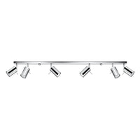 Sollux Lighting LED ceiling spotlight chrome ring, 6x GU10 fittings, IP20, aluminium, CE RoHS