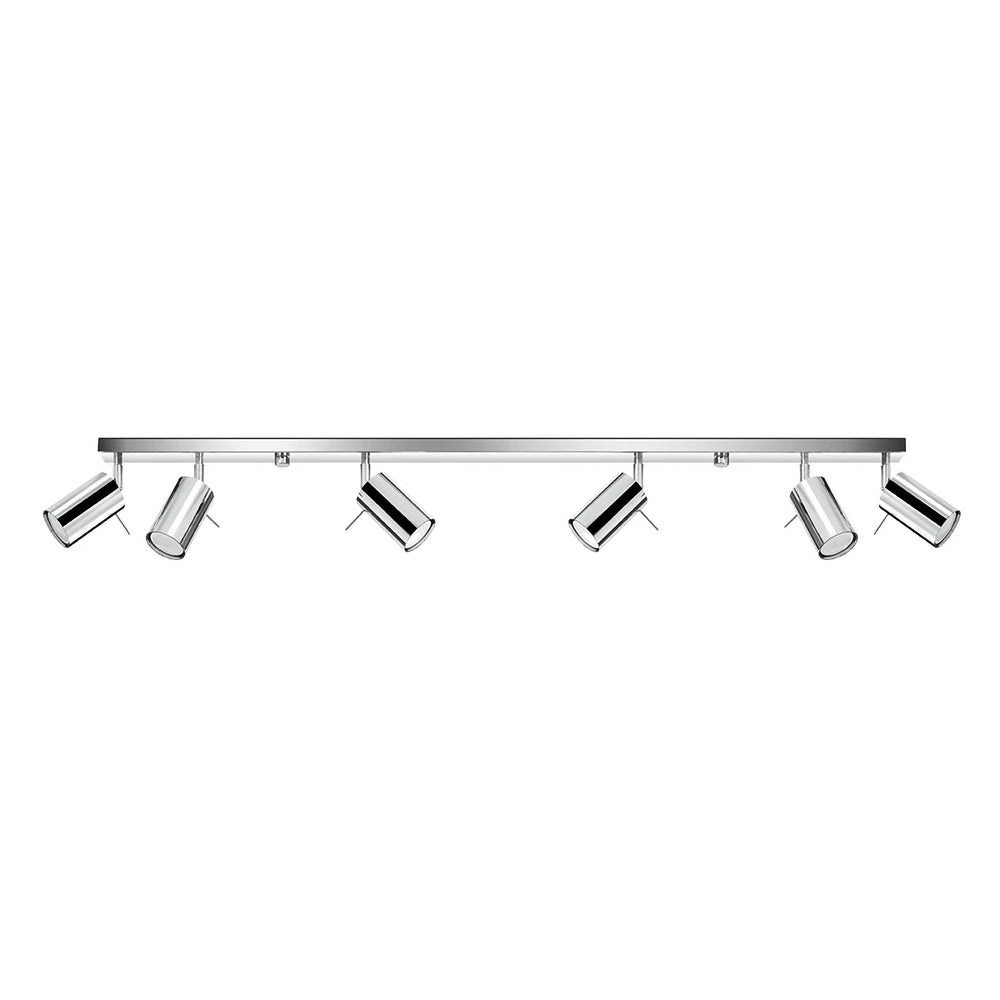 Sollux Lighting LED ceiling spotlight chrome ring, 6x GU10 fittings, IP20, aluminium, CE RoHS