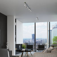 Sollux Lighting LED ceiling spotlight chrome ring, 6x GU10 fittings, IP20, aluminium, CE RoHS