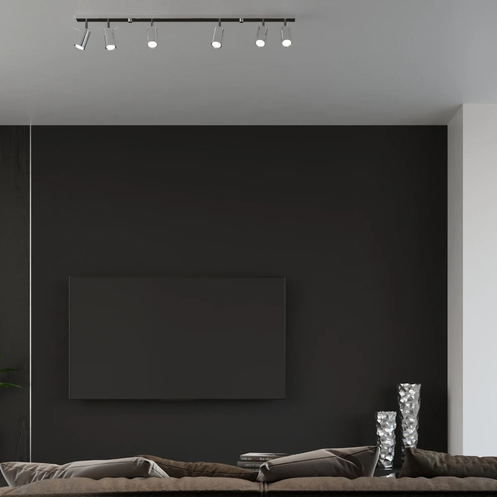 Sollux Lighting LED ceiling spotlight chrome ring, 6x GU10 fittings, IP20, aluminium, CE RoHS